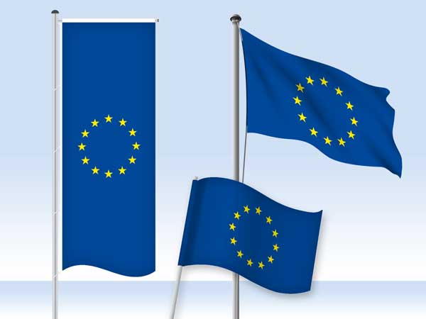 Textile Werbung  Europafahnen – Europaflaggen … zu fairen Preisen
